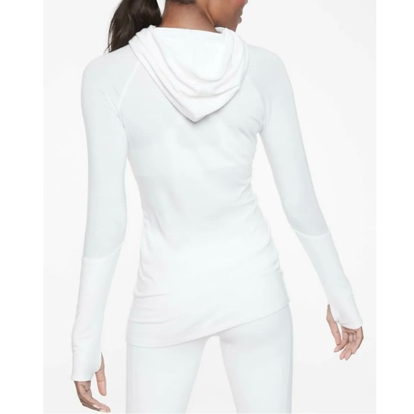Athleta Essence Hooded Tunic - Bright White - M - NWT - Picture 2 of 6